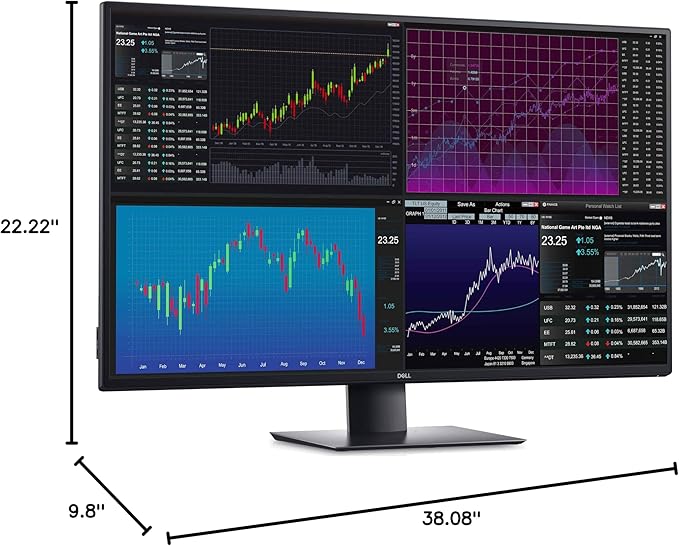 Dell U4320Q UltraSharp 43 Inch 4K UHD Computer Monitor - IPS Gaming Display HDMI USB-C PC Monitor for High-Performance Gaming and Workstations (Renewed)