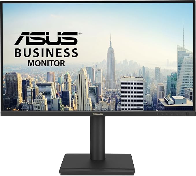 ASUS 27 1440P Business Monitor (BE27AQG) - QHD (2560x1440) IPS 120Hz Ergonomic Design Speakers Height Adjustable Power Sync Eye Care VESA Wall Mountable 3 yr Warranty TAA Compliant