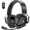 WESEARY Wireless Gaming Headset 2.4GHz &amp Bluetooth 5.4 Gaming Headphones with ENC Mic Ultra-Low Latency Stereo Sound Soft Earmuffs Wireless Headsets for PS5 PS4 Switch PC Mac