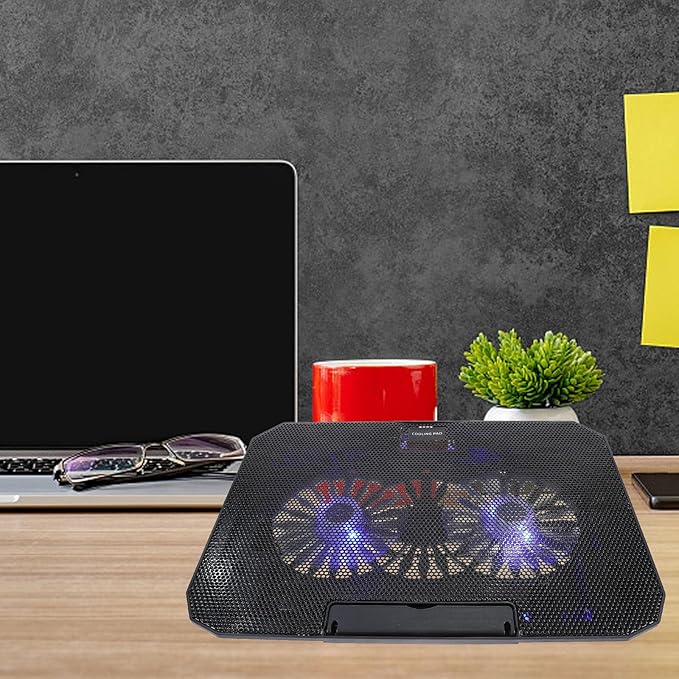 BESPORTBLE Laptop Cooler Stand with Dual Quiet Fans USB Powered Radiator for Notebook Heat Dissipation and Silent Cooling Material