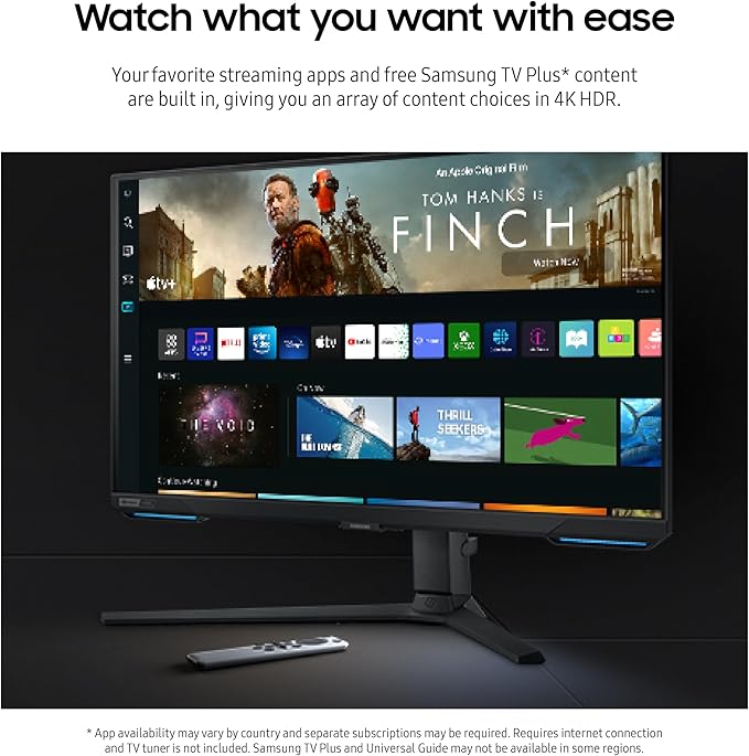 SAMSUNG 28” Odyssey G70B Series 4K UHD Gaming Monitor IPS Panel 144Hz 1ms HDR 400 G-Sync and FreeSync Premium Pro Compatible Ultrawide Game View LS28BG702ENXGO Black
