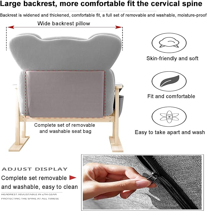 Office Chair Gaming Chair Computer Chair High Back Computer Chair with Adjustable Backrest HeadrestDesk Chair Game Chair Upholstered Executive Chair for Home Work AdultsErgonomic Office Ch