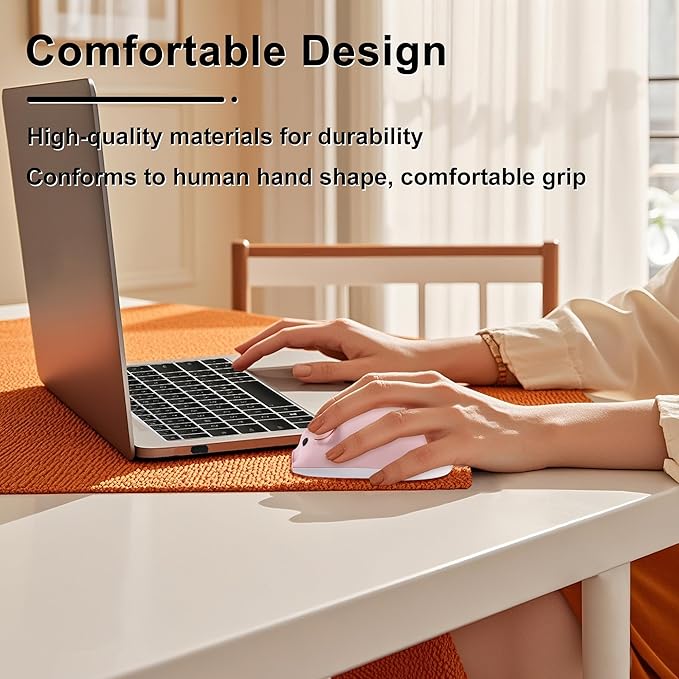 Wireless Bluetooth Mouse Cute Animal Pig Shape 2.4G &amp Bluetooth Dual Mode Computer Mice with USB Receiver Portable Compact 1200DPI Optical Cordless Mouse for Laptop iPad PC Chromebook Kids Gift (P