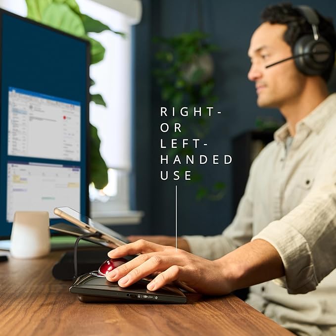 Kensington SlimBlade™ Pro Wireless Trackball Rechargeable Battery Bluetooth 2.4GHz Connection Options (K72080WW)