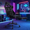 Ergonomic Gaming Chair - Reclining Computer Chair with Lumbar Support &amp Headrest Pillow Adjustable Footrests 90-135° Recline for Home Office &amp Gaming Heavy Duty 250lbs Capacity Grey