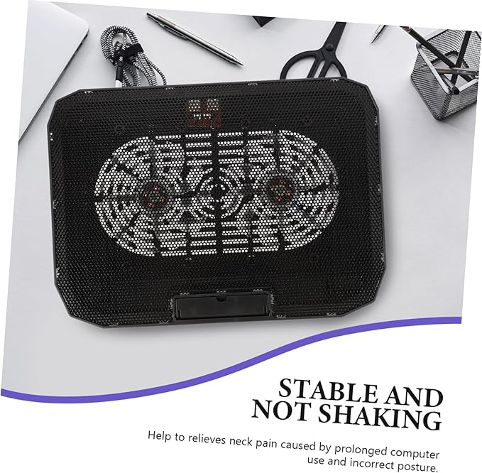 HOMSFOU 1pc Portable Laptop Cooling Stand Height and Multi-Speed Fan for Gaming and Video Streaming Compatible Laptops Standard Version