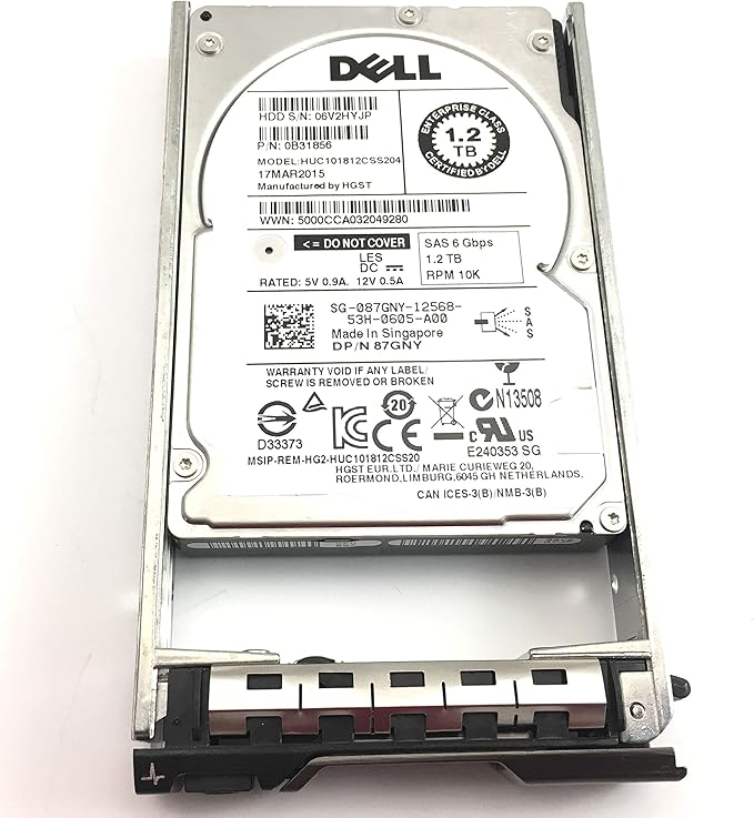 Dell 87GNY 1.2TB 10K SAS 2.5 6G HUC101812CSS204 (Renewed)