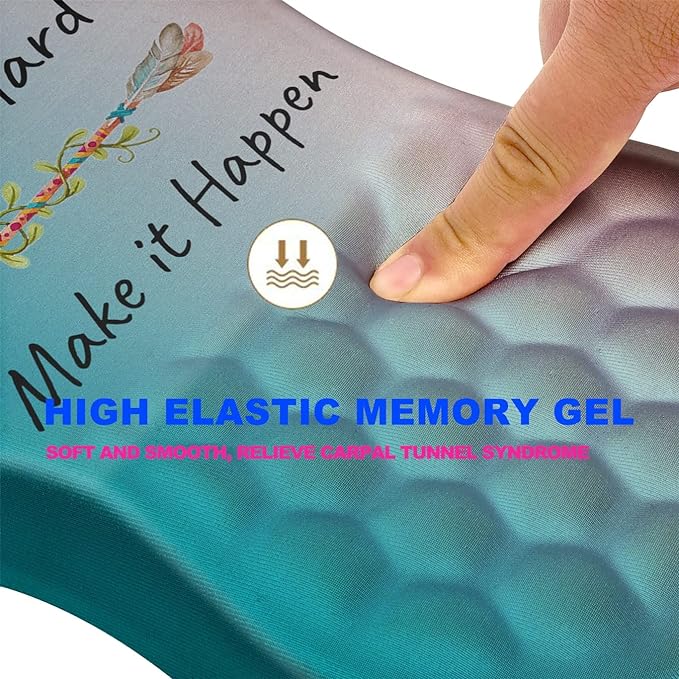 Mouse Pad Wrist Support Ergonomic Mouse Pad with Massage Dot Comfortable Computer Mouse Pad for Laptop Wrist Rest Pain Relief Mousepad with Non-Slip PU Base for Office &amp Home 12 x 8 in