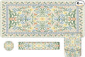 iLeadon Green Floral Desk Cover Mat Computer Mouse Pad and Keyboard Wrist Rest Non-Slip Base Keyboard Wrist Rest and Mouse Pad Set Office Desk Mat Cute for Women (Light Green)
