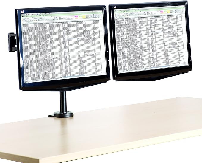 Fellowes 8041701 Professional Series Depth Adjustable Computer Monitor Stand for 2 Monitors with Dual Monitor Arms 24 Lb Capacity