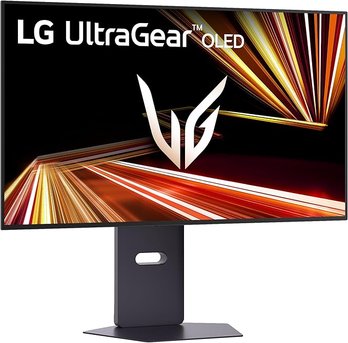 LG 32GX850A-B 32 UltraGear 4K UHD (3840 x 2160) Glossy OLED Gaming Monitor Dual-Mode 165Hz/330Hz 0.03ms G-SYNC FreeSync Premium Pro TrueBlack 400 HDMI DP Tilt/Height/Swivel/Pivot Stand Black