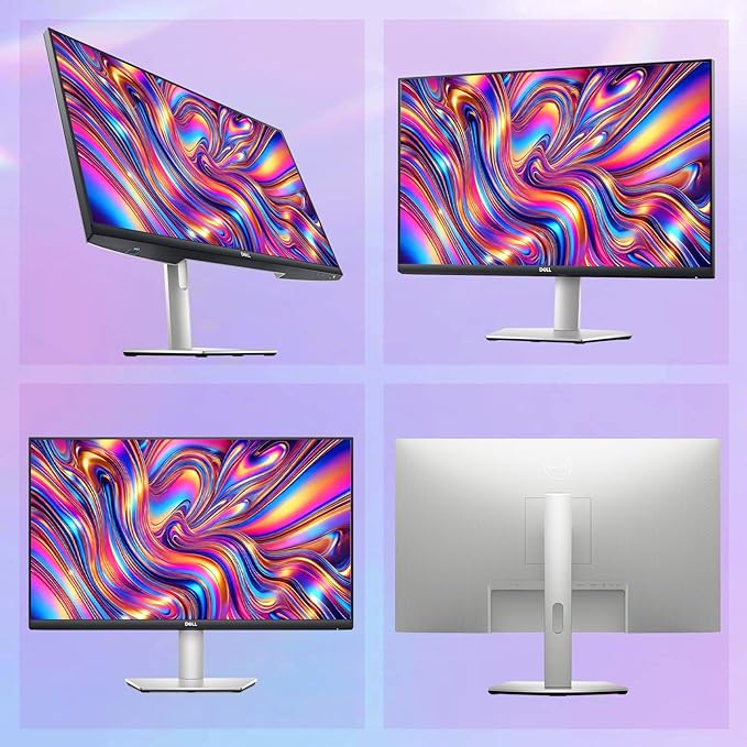 Dell 27 inch Monitor WQHD (2560x1440) 75Hz IPS Panel 4ms 99% sRGB AMD FreeSync VESA Low Blue Light 2 HDMI1 USB-C 2 USB-A 2x3W Speaker Ultra-Thin bezels Height/Tilt/Swivel/Pivot White