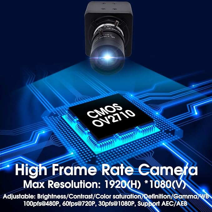 SVPRO HD USB Camera 1080P with 5-50mm Zoom Lens10X Optical Zoom USB Web Camera Manual Focus with CMOS OV2710 SensorHigh Speed 100fps/60pfs/30fps Video Camera for PC ComputerLaptop