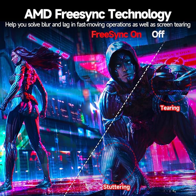 ZZA 32 Inch Monitor - 2K Resolution 165Hz/180Hz1440p Monitor 1ms Response Time FreeSync &amp G-Sync HDR10 122% sRGB Coverage DP/HDMI32 Inch Computer Monitor VESA Mount Compatible