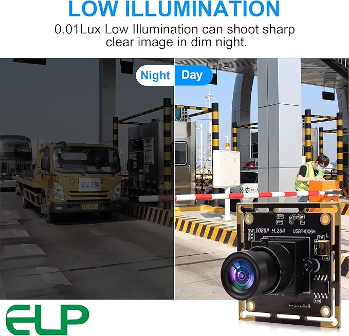 ELP Sony IMX323 Sensor Mini Wide Angle USB Camera Module with Microphone 170degree Fisheye Lens HD 1080P 0.01Lux Low Light Video Audio PC Camera UVC H.264 USB2.0 Embedded Webcam Board for Computer