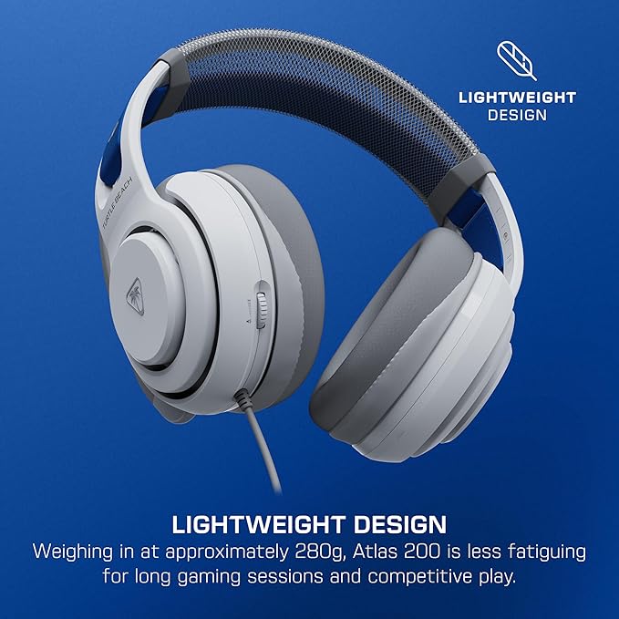 Bundle of Turtle Beach Atlas 200 Wired Gaming Headset Officially Licensed for PS5 &amp PS4 - White + Victrix Pro BFG Reloaded Wireless Gaming Controller Officially Licensed for PS5 PS4 PC - White