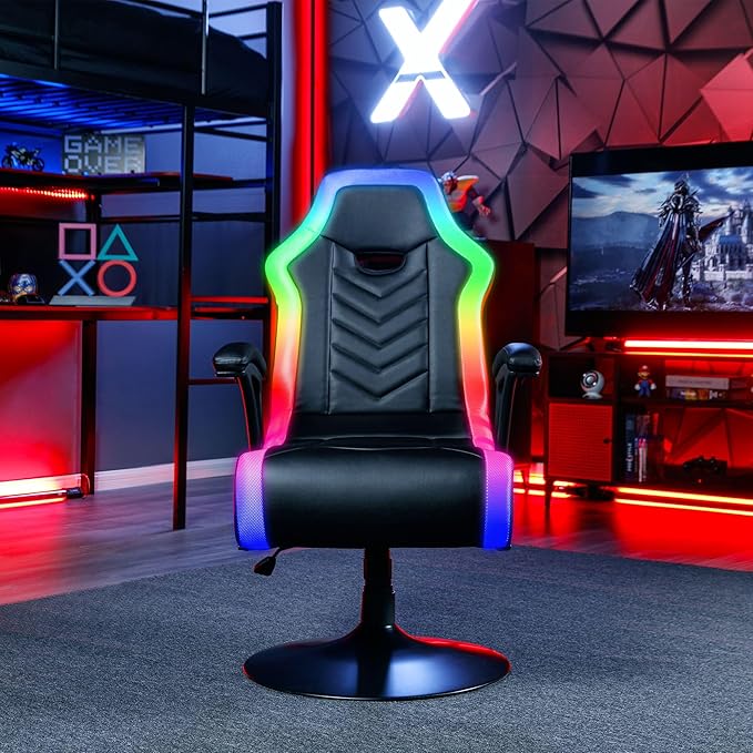 X Rocker PC Computer Gaming Desk Chair Built-in Audio College Dorm Essentials for Guys and Girls Bedroom Dorm Room Essentials Foldable Gifts for Gamers
