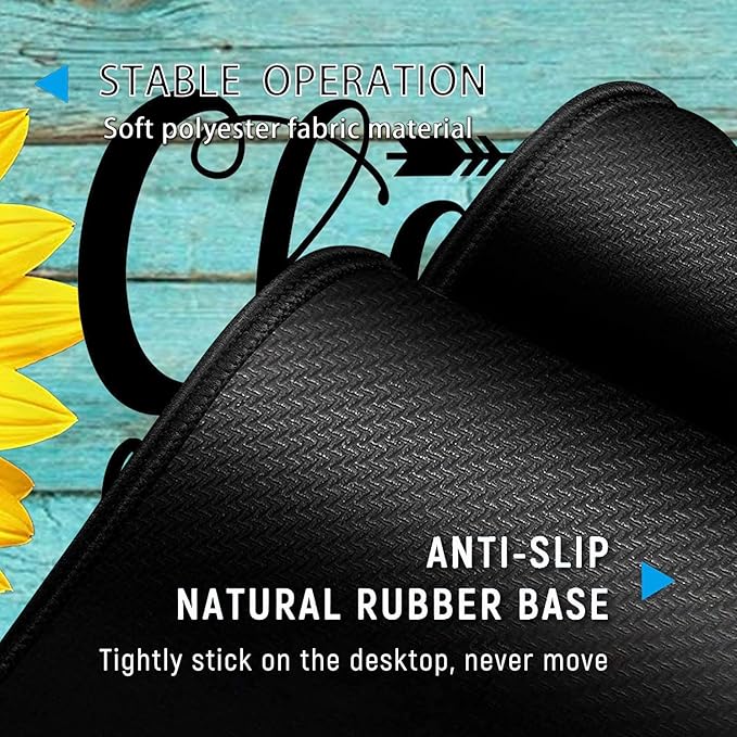 Desk Pad Keyboard Mouse Pad Set Extended Gaming Mouse Pad+ Ergonomics Memory Foam Wrist Rest Support31.5x11.8in Waterproof Large Mouse Pad for Home OfficeChaos Coordinator Sunflower XXL Mouse Mat