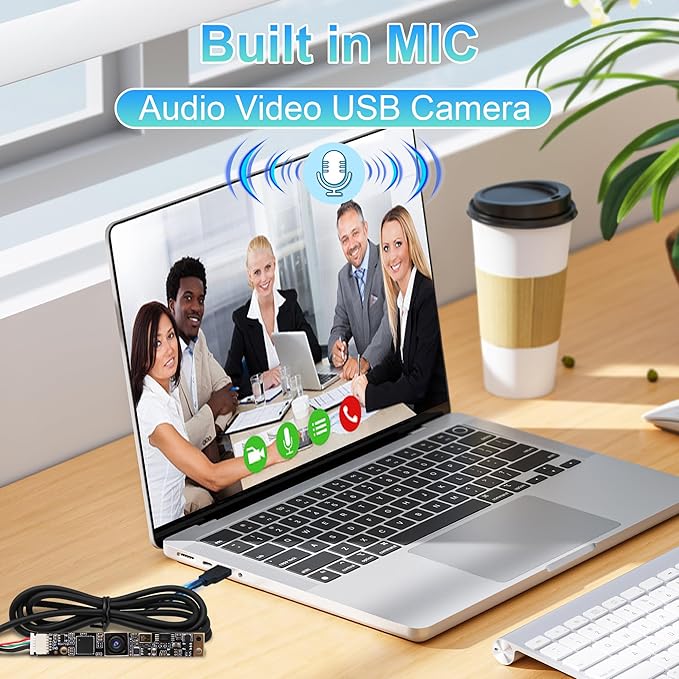 Webcamera_usb 16mp Autofocus USB Camera Module with Microphone for Computer Mini Lightburn Camera Micro USB Security PC Camera CCTV Video Laser Engraver Webcam Board (68degree no distortion lens)