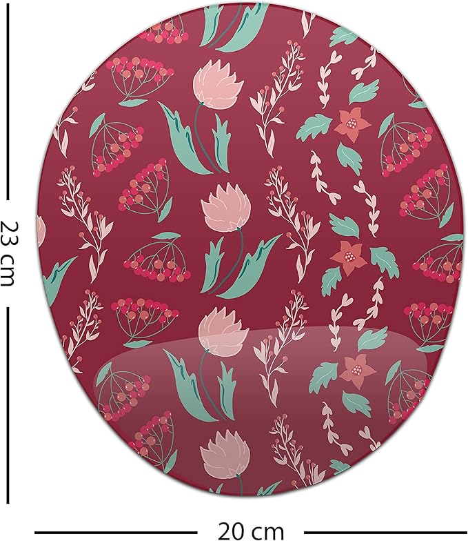 Ergonomic Mouse Pad with Wrist Rest Digital Printed Mouse Mat for Tendon Sheath Problems Non-Slip Base for Office and Home Size: 20 x 23 cm