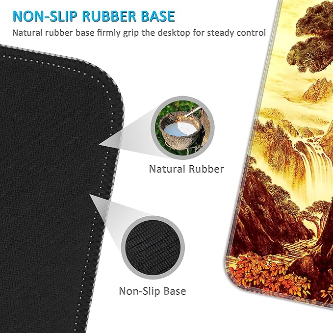 LL-COEUR XXL Landscape Gaming Mouse Pad Computer Keyboard Mat Office Desk Pad (Eagle 35.4 x 15.7 x 0.12)