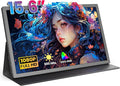 FANGOR 15.6 Inch Portable Monitor FHD 1080P Monitor for Laptop HDR IPS Computer Gaming Display USB-C HDMI Screen Extender with Smart Cover for PC Laptop Phone Mac Xbox PS4/5 Switch Dual Speaker