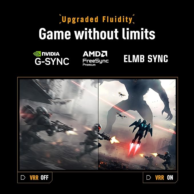 ASUS TUF Gaming Series 5 24.5” 1080P Monitor (VG259QM5A) – Full HD Fast-IPS 240Hz 0.3ms G-SYNC Compatible FreeSync Premium 99% sRGB DisplayWidget Gaming AI 3 yr Warranty