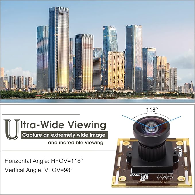 SVPRO 16MP Wide Angle USB Camera for ComputerUSB Camera Module 1/2.8 CMOS IMX298 UVC 3D Printer Camera Video WebcamUSB Industrial Camera Module with 3.3ft/1m Cable