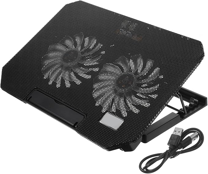 Adjustable Laptop Cooling Pad Stand Lightweight Portable Notebook Fan for Efficient Heat Reduction Durable Design for Go Use Compact Cooling Mat for Laptops