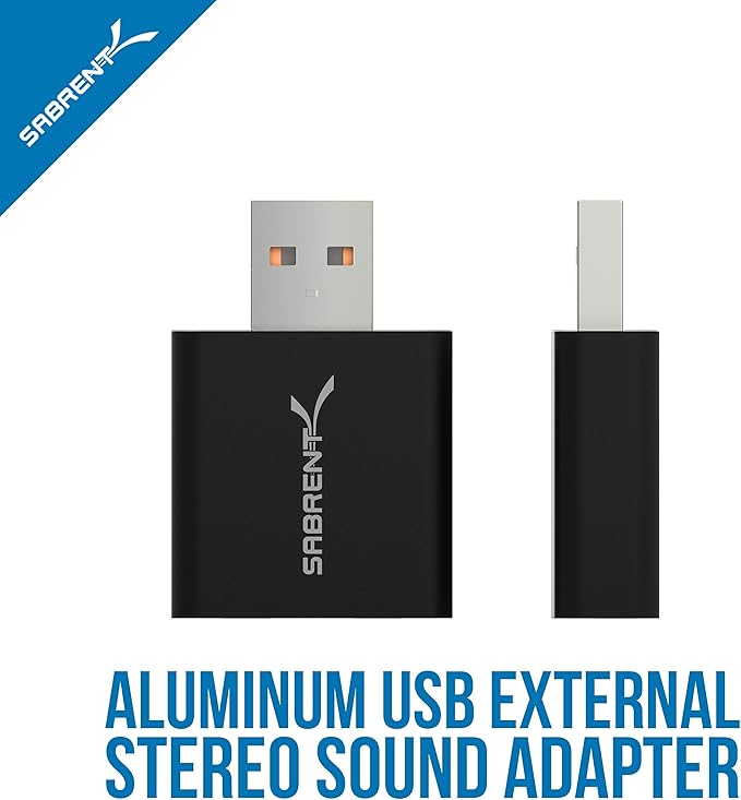 3 Port Aluminum Mini USB 3.0 Hub [90°/180° Degree Rotatable]+USB External Stereo Sound Adapter for Windows and Mac. Plug and Play No Drivers Needed