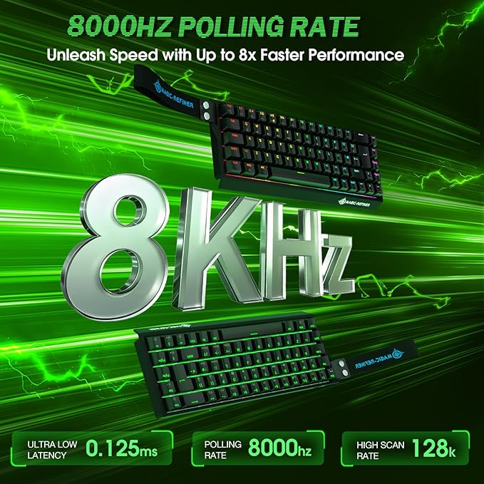 ZIYOU LANG X Magic-Refiner X68HE 8KHz Rapid Trigger Mechanical Gaming Keyboard60% WiredHall Effect Magnetic SwitchAdjustable ActuationRGB BacklitSnap Tap RGB Backlit for PC/Mac Black