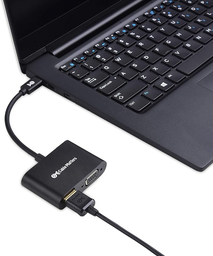 Cable Matters Aluminum USB C to HDMI VGA Adapter for Surface Pro 7 MacBook Pro Dell XPS 13 and More - Thunderbolt 4 / USB4 / Thunderbolt 3 Port Compatible