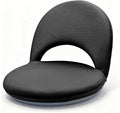 Floor Chair Floor Cushion Folding Padded Gaming Chair Adjustable 5-Position Floor Seat with Back Support for Kids Adult Great for Gaming Reading Meditating (Black)
