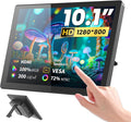 10.1 Inch Touchscreen Monitor Compatible with Raspberry Pi Built-in Enclosure 1280x800 IPS Portable HDMI Touch Screen Display for Raspberry Pi 5/4B/3B+/3B/B+ Jetson Nano Win11/10/8/7