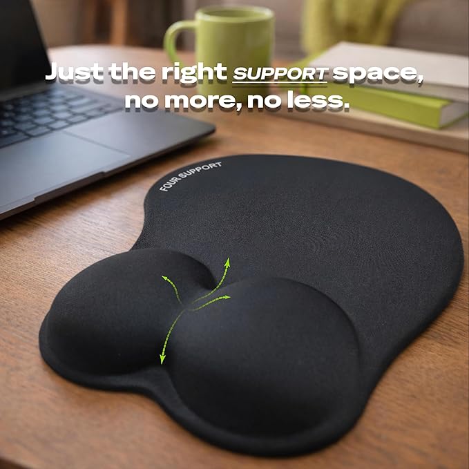 Ergonomic Gel Mouse Pad with Wrist Rest for Pressure-Relief – Orthopedic Style Wrist Support Physiotherapist Recommended 10.1L x 8.5W inches