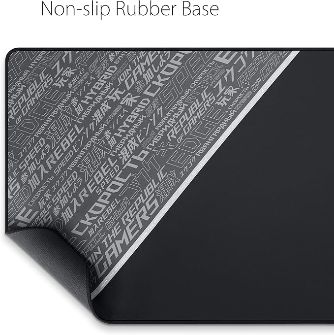 ASUS ROG Sheath BLK Gaming Mouse Pad – 35.4” x 17.3 Extra-Large Surface Ultra-Smooth for Precise Mouse Control Anti-Fray Stitched Edges Non-Slip Base - Black/Gray