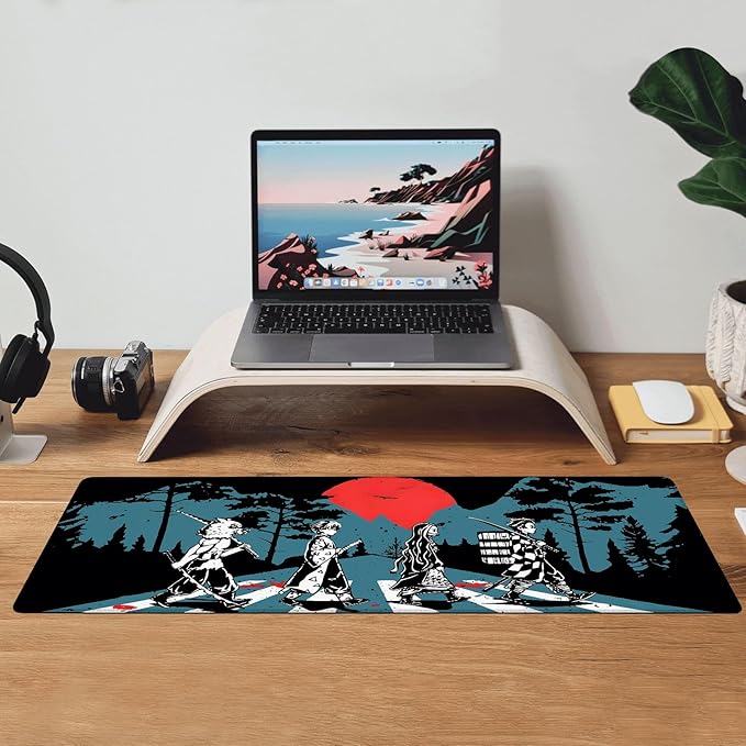 Anime Mouse Pad Non-Slip Rubber Desk Mat Extended Large Gaming Mousepad for Office Desk Decor 31.5 x 11.8inches x 3mm