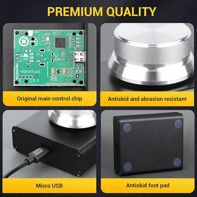 DROK USB Volume Control Knob - Computer Speaker External Volume Control with 1-Key Mute Function Programmable Compatible for PC/Mac/Android