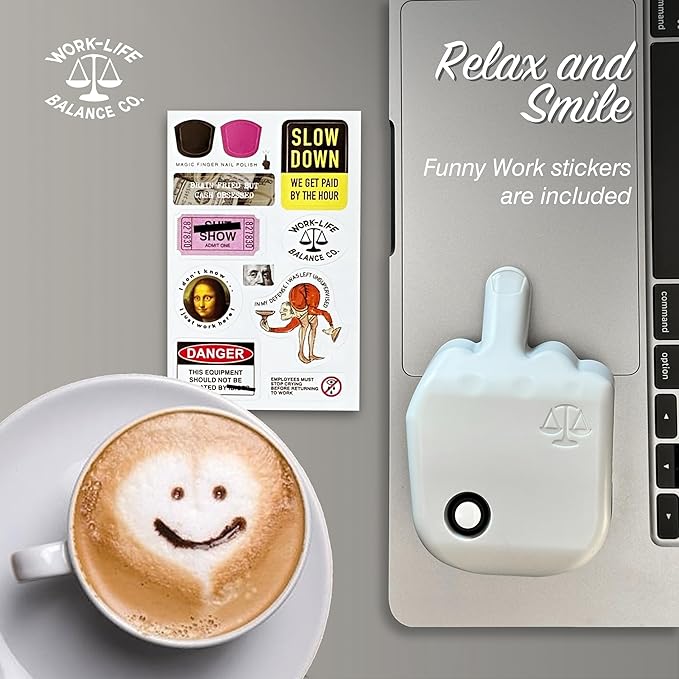 Work-Life Balance Randomized Mouse Trackpad Jiggler - Undetectable Mechanical Moving Device for Laptop Cordless Device Automatic Shaker to Keep Screen Active for WFH Remote Work Essential - Gray