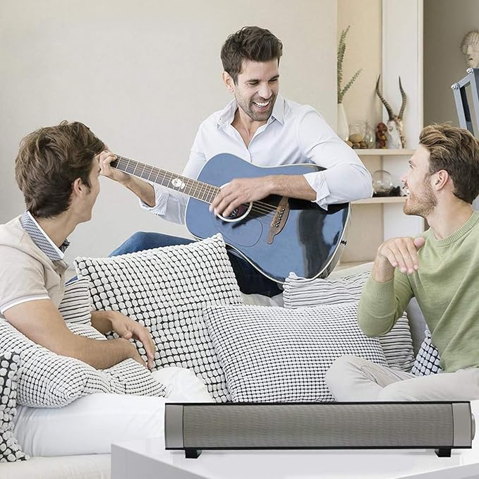 Computer Speakers for Desktop Wired and Wireless Computer Sound Bar Stereo USB Powered Mini Soundbar Speakers for PC Tablets Laptop Desktop Projector Cellphone