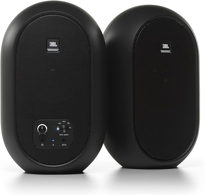 JBL Professional 1 Series 104-BT Compact Desktop Reference Monitors with Bluetooth Black Sold as Pair 4.5-inch Speaker