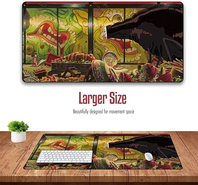 Anime XXL Extended Gaming Mouse Pad - Extra Large Non Slip Cute Kawaii Mouse Pad - Keyboard and Mouse Desk Pad for Home Office and Study 31.5 x 15.7 in