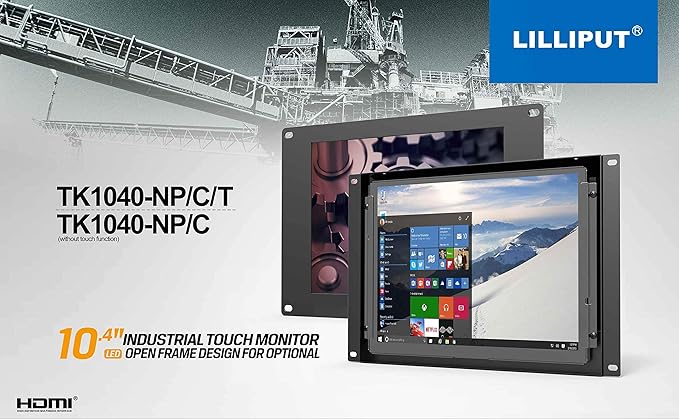 LILLIPUT 10.4 TK1040-NP/C/T-B 5-Wire resisitive 4:3 HDMI Open Frame Touch Screen