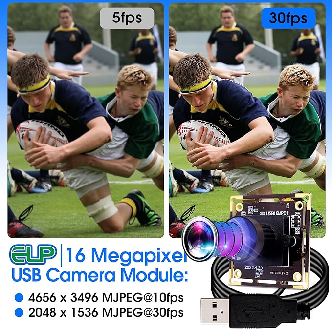 16MP USB Fisheye Camera Wide Angle PC Camera for Computer Raspberry Pi Mini UVC USB2.0 Webcam Board IMX298 USB Security Camera Module 3496p Lightburn Camera for Laptop(170degree Fisheye Lens)