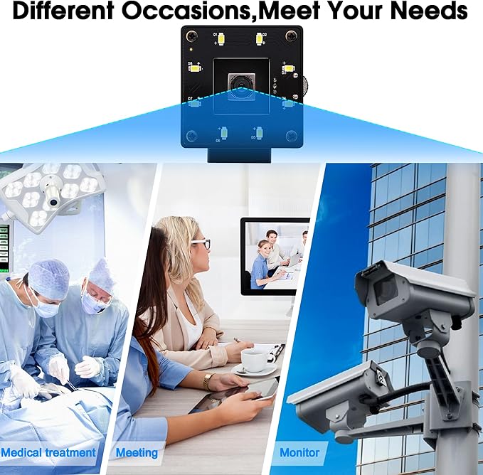 USB Camera 16MP Webcam Autofocus 68Degree Lens with Day and Night Vision Metal Case4K PC Camera UVC Plug and Play for Industrial Machine Video Webcam on ComputersJetson NanoRaspberry Pi