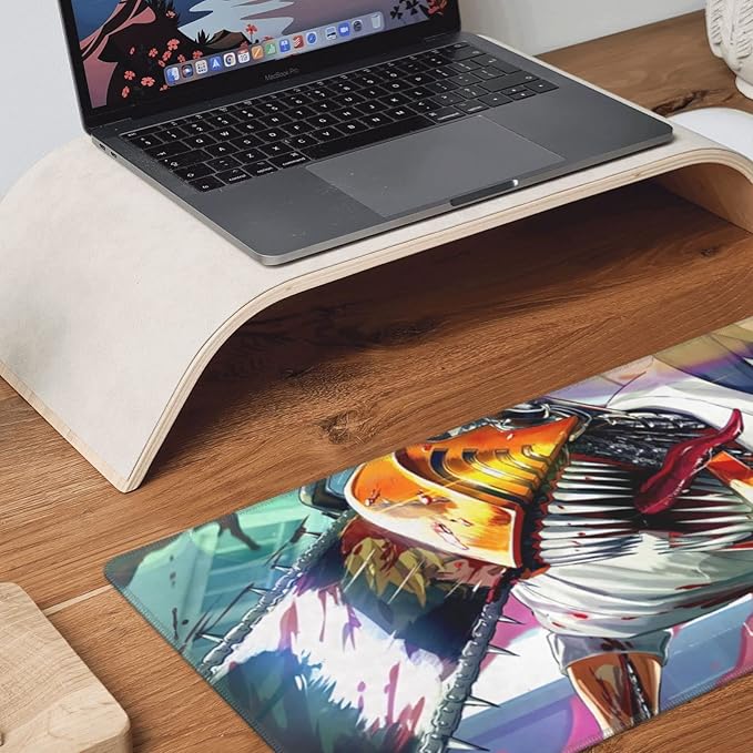 RGB Anime Mouse Pad Water Resist Keyboard PadMouse Pads with Non-Slip Rubber BaseOffice Computer Key Board Mousepad Computer Keyboard Mousepads Mat 800 x 300mm / 31.5×11.8 inches (4)