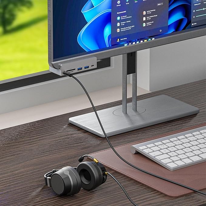 Aluminum 6-Port USB 3.0 Hub Clamp Adapter USB Splitter