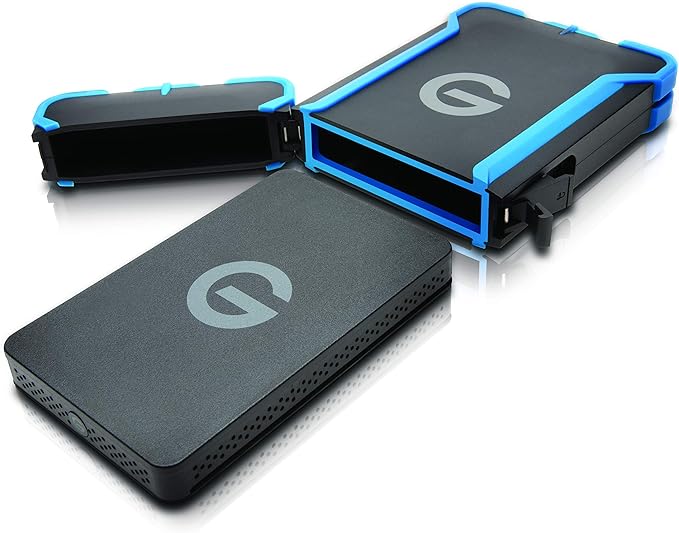 G-Technology 1TB G-DRIVE ev ATC Portable External Hard Drive with tethered USB 3.0 cable - All-Terrain Drive Solution - 0G03614-1