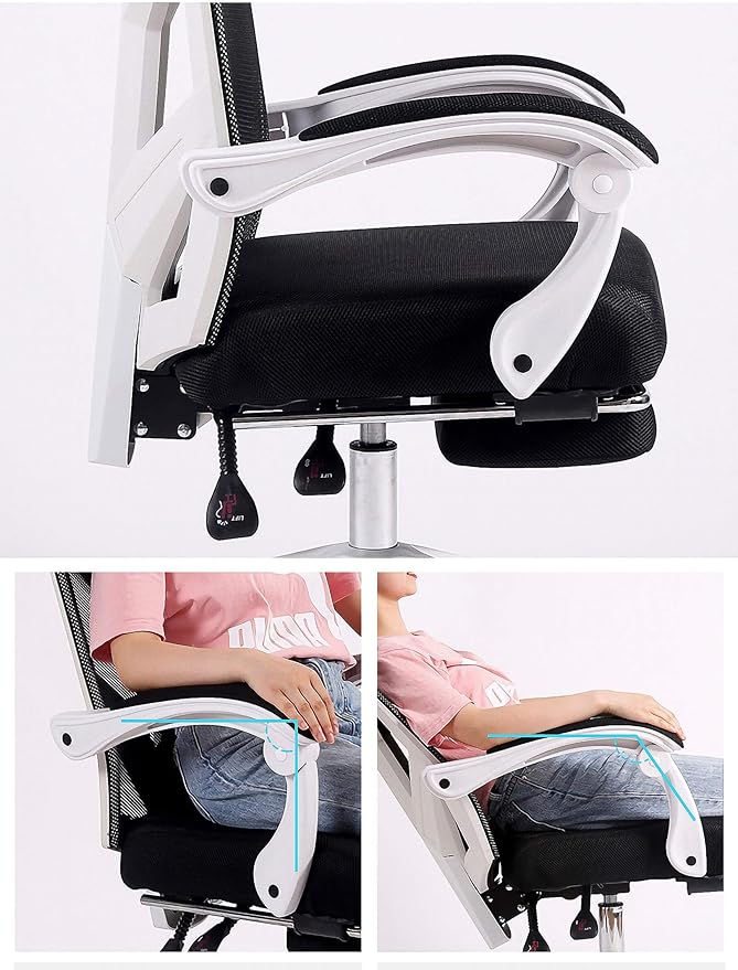Home Ergonomic Office Chair High Back Adjustable Swivel Video Game Chair Computer Chair with Headrest and Breathable Skin-Friendly Mesh Ergonomic for Adults and