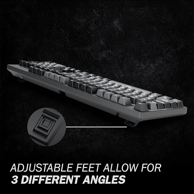 DURGOD K310 Corona White Backlit Full Size Mechanical Keyboard | 104 Keys Full Size | USB C Wired | Doubleshot PBT Keycaps | Programmable Keys | NKRO | Windows &amp Mac (Corona Cherry MX Brown Switc